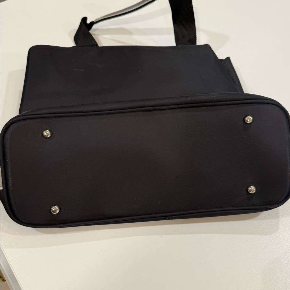 Versace Black Nylon Tote Bag | Silver Hardware Logo NWT - Picture 6 of 10